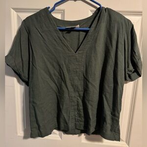 Olive Green linen shirt